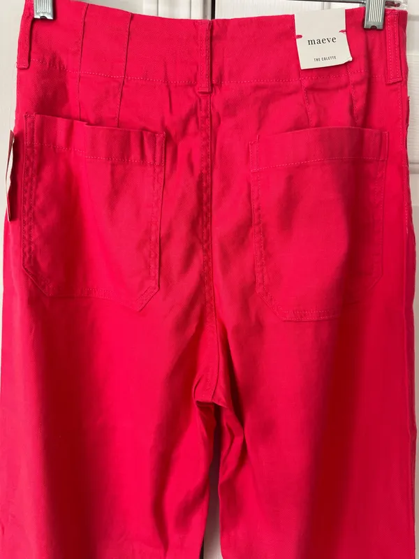 Anthropologie Maeve The Colette Wide-Leg Cropped Linen Pants, Size 27 - Image 11