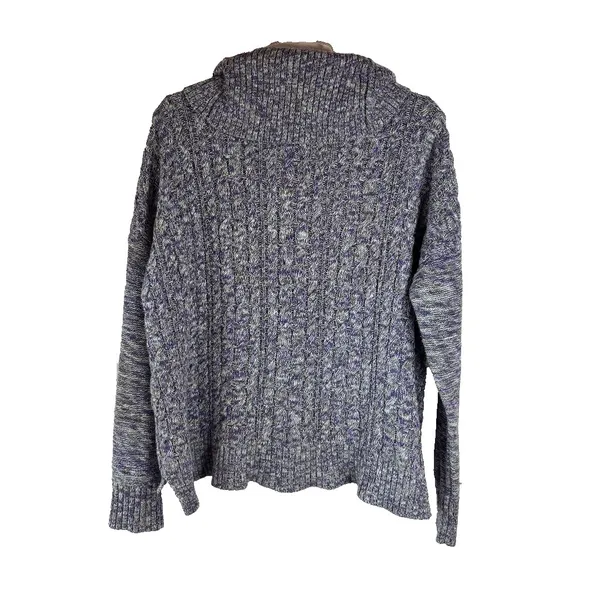 American Eagle Outfitters Turtleneck Sweater‎ Grey & Purple Women's Size XL - Image 2