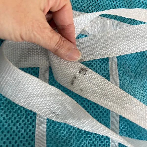 SRISE Mesh Beach Tote Bag Unisex Large Turquoise Blue Summer Vacation Pockets‎ - Image 4