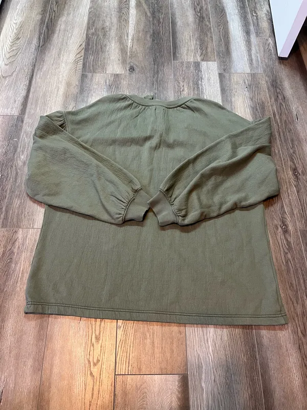 Aerie Easy Street Sweatshirt in Olive Green - Image 4