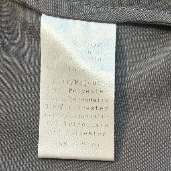 Rag & Bone Silk Sheer Hi Low Blouse Taupe Long Sleeve‎ Top S Minimalist Designer - Image 12