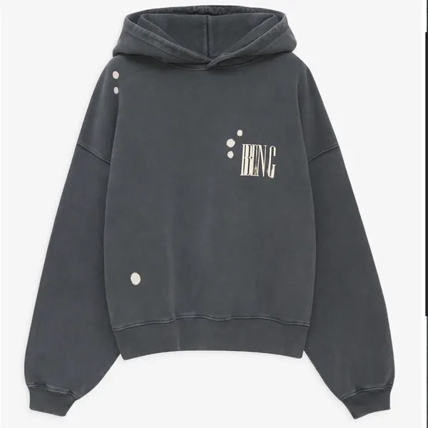 ANINE BING Women's Bleached Alec
Hoodie Size Medium - Image 5