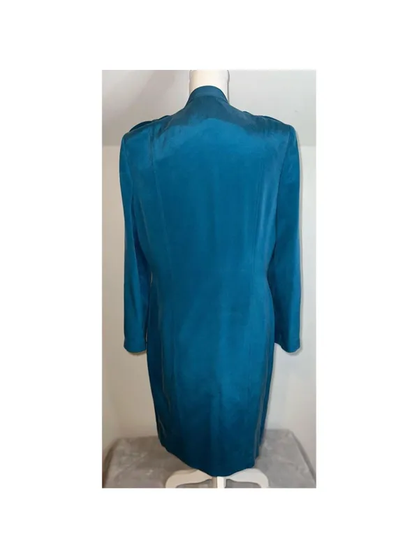 Women's VTG Silk Jacket Coat Trench 10 - Image 4
