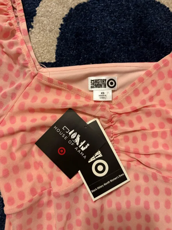 Target House of Aama pink polka dot dress - Image 3