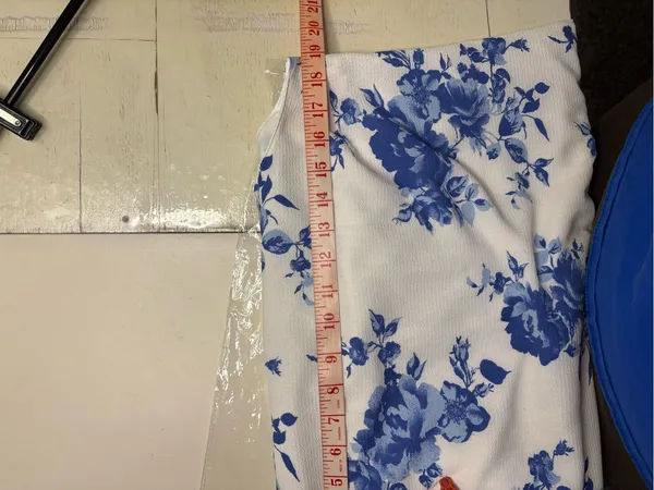 Lulus Darling Dearest Floral Print Swing Dress Size Medium White Blue Halter - Image 3