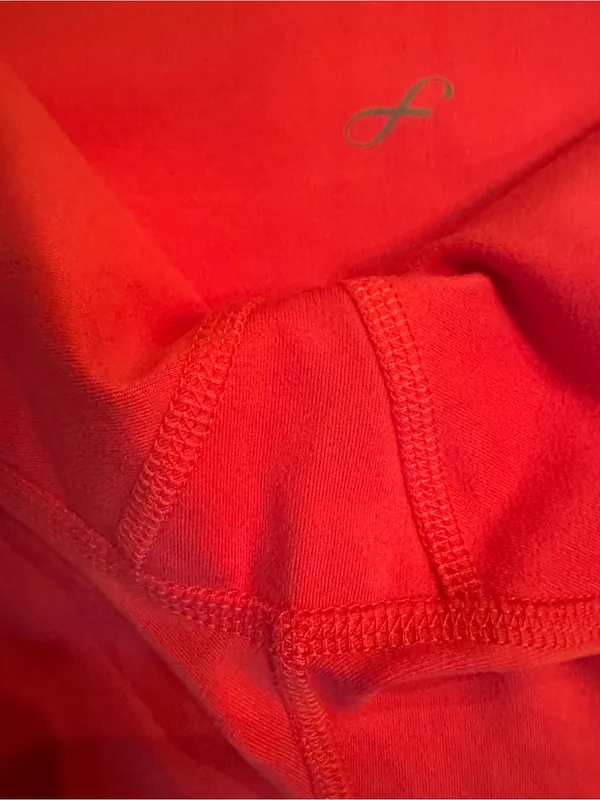 Freely Cross Waist Biker Shorts With Pockets Red Orange Size XL Like New - Image 5