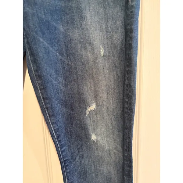Mother Looker Ankle Chew Jeans Breaking The Law Distressed Skinny 29 - Image 13