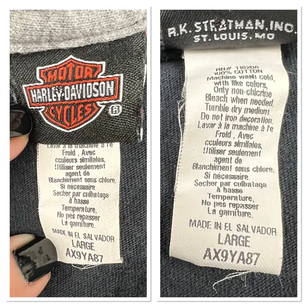 Harley Davidson Women Large V Neck Short Sleeve Graphic T‎ Cotton 2016 Authentic - Image 8