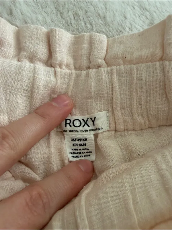 Roxy Pale Pink Drawstring Shorts - Image 2