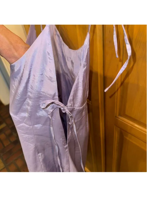 Lilac satin mini dress with adjustable straps #party #eveningwear #superdown #re - Image 4