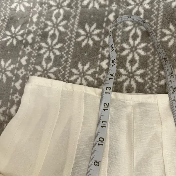 NWT Massimo Dutti Wide Leg Pleated Trousers White Size‎ 2 Minimalist Elegance - Image 10