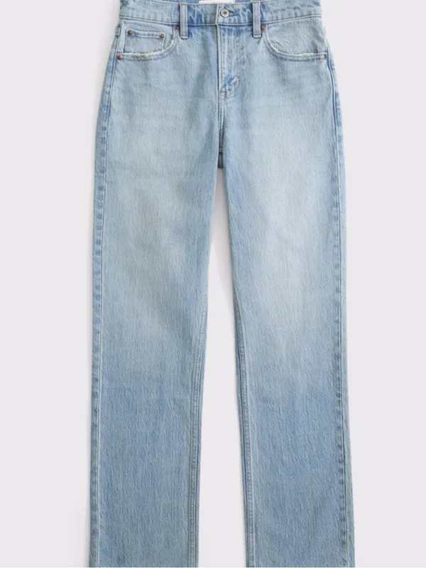 Abercrombie & Fitch Curve Love The 90s Straight Ultra High Rise 10Long - Image 6