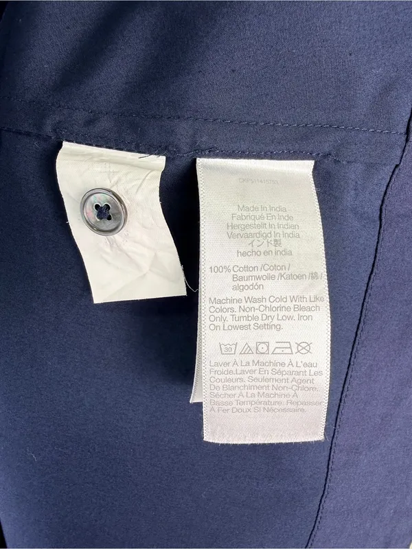 Madewell Navy Button-Front Tunic Dress - Image 4