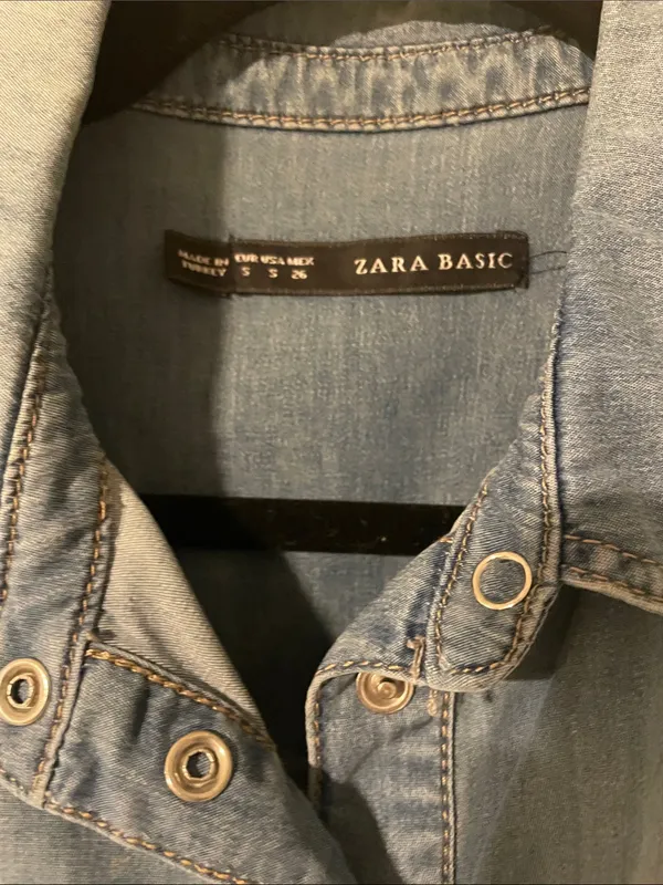 EUC Zara distressed western pearl snap shirt - Image 2