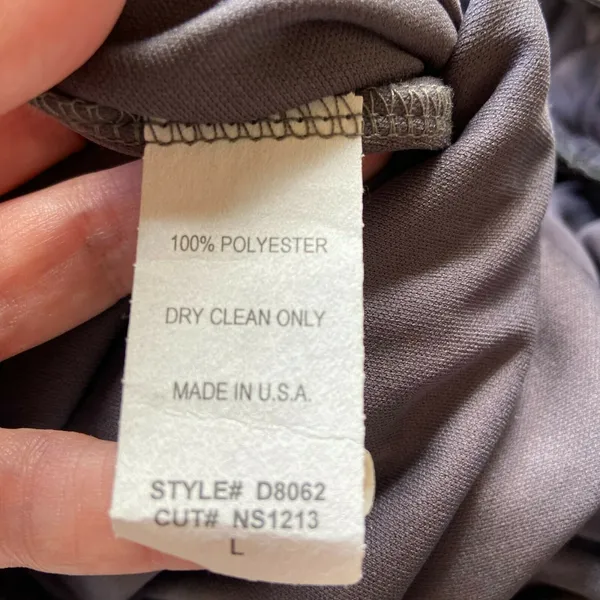 Maternal America Womens Dress L Silver Gray‎ Strapless Formal Burnout Floral NEW - Image 5