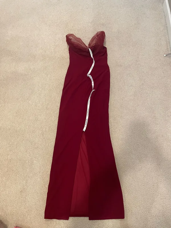Lucy in the Sky Maroon Dress - Image 3