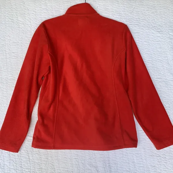 Bass Pro Shops Women's Jacket M Red Full Zip Mock Neck Pockets Long Sleeve - Image 3