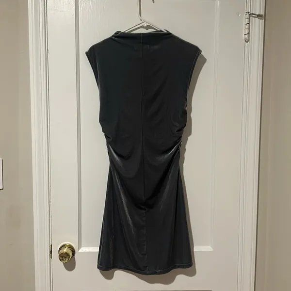 Reformation Alden Knit Dress Silver Velvet New Size Medium - Image 8