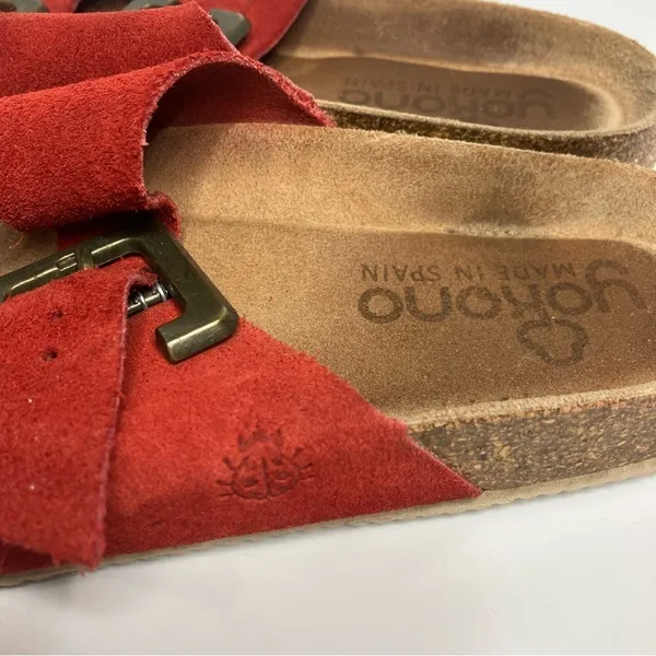 Yokono‎ 2 strap leather sandals made in Spain red leather size 9 - Image 6