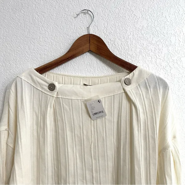 NWT Free People Intimately Womens Top Shirt Beige Good Feels Pullover Size XS - Image 4
