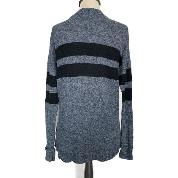 American Eagle Gray Black Striped Knit Sweater - Image 5