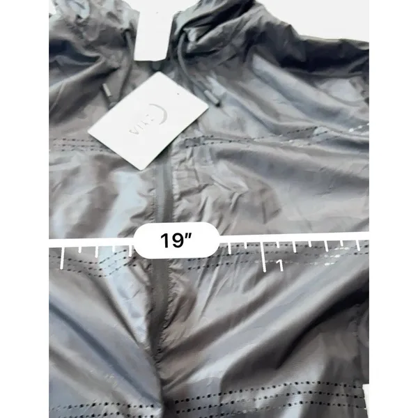 ZYIA Active Black Hooded Windbreaker Jacket Womens Medium M New With Tags NWT - Image 14