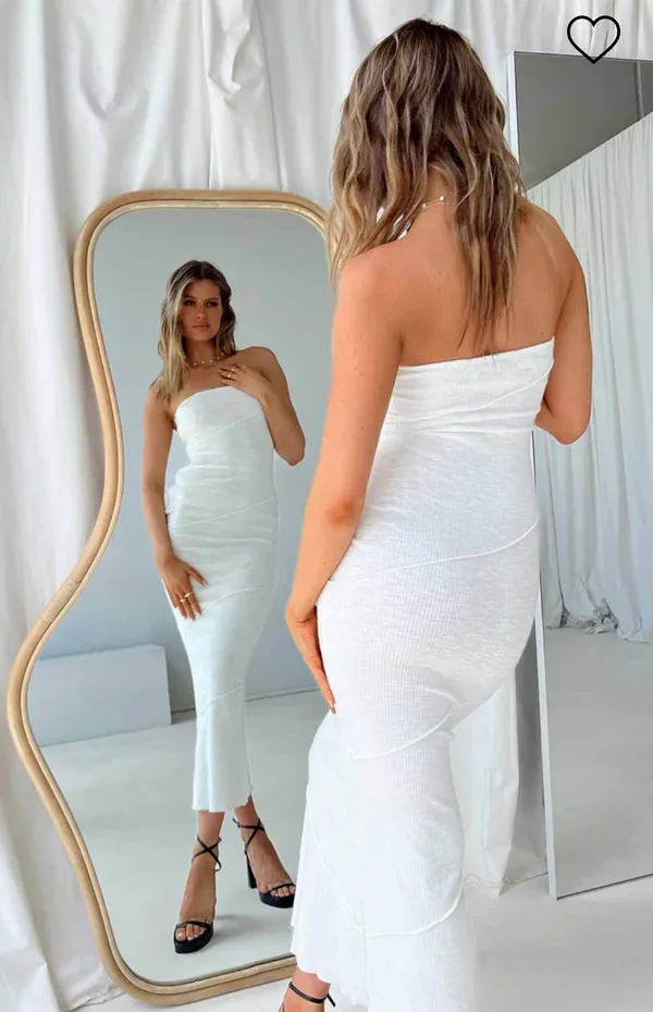 Princess Polly Bodycon Dress White - Image 4