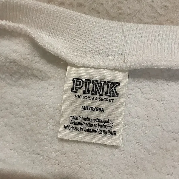 PINK Nation white crewneck - Image 2