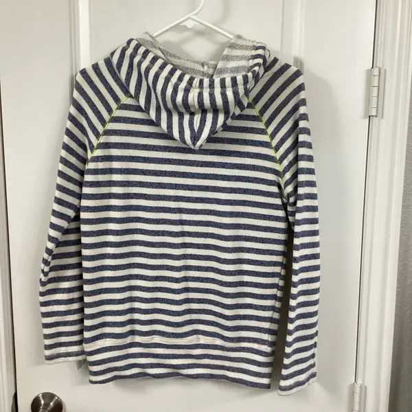 Billabong Navy and White Striped Women's Hoodie - Image 3