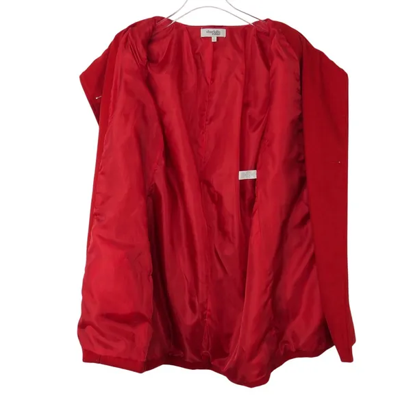 Charlotte Russe Red Wool Pea Coat Small Long Double Breasted Peacoat - Image 7