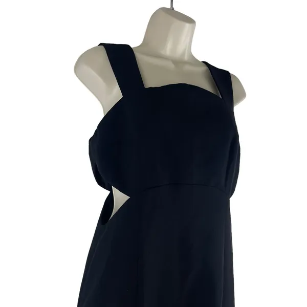 Jill Stuart Square Neck Waist Cut Out Evening Gown Maxi Dress Black Size 4 - Image 5