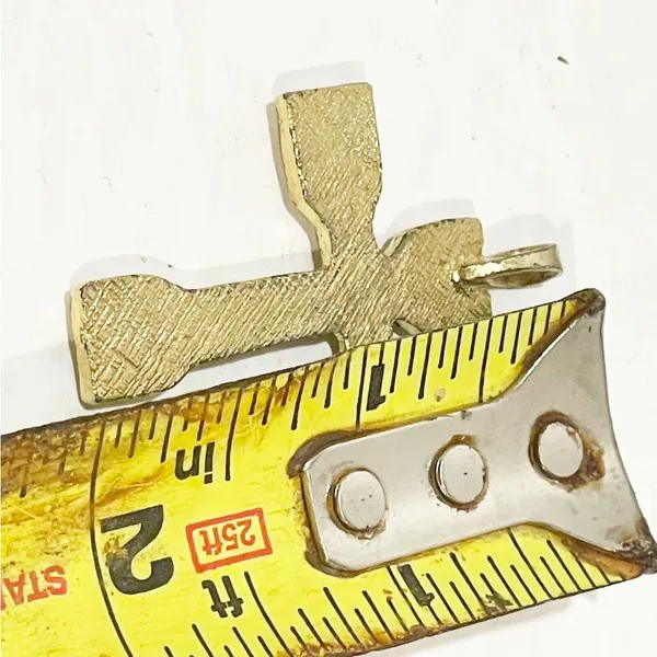 Gold Tone Jesus Crucifix‎ Cross Charm Necklace Jewelry - Image 5