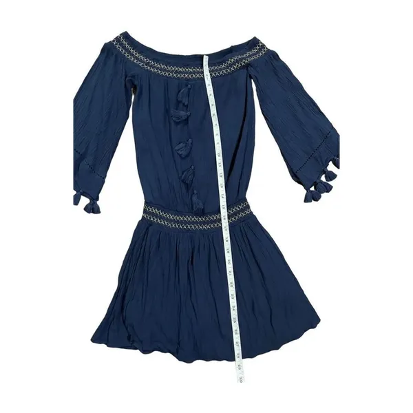 Lilly Pulitzer Joelle Off Shoulder True Navy‎ Blue Mini Dress size XXS - Image 15
