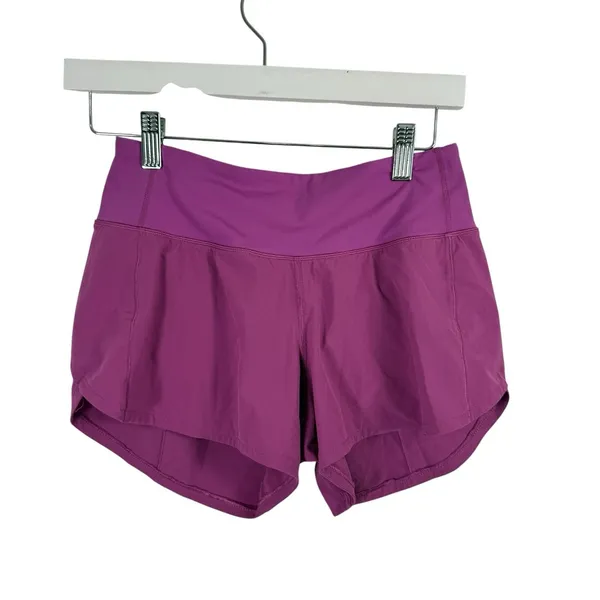 Lululemon Speed Up Short High Rise Long 4" Lined Vivid Plum Athletic Gym Women 2 - Image 2
