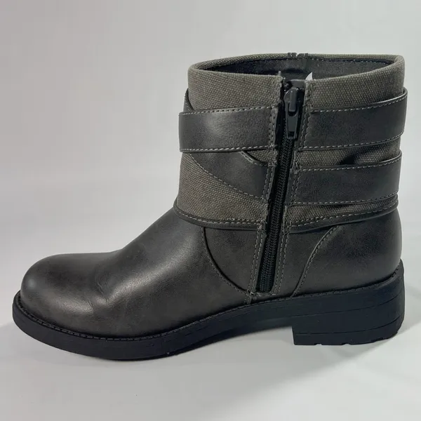 Rocket Dog Trepp Grand Orchard Cotton Ankle Boots Gray Buckle Straps Womens 9.5‎ - Image 6