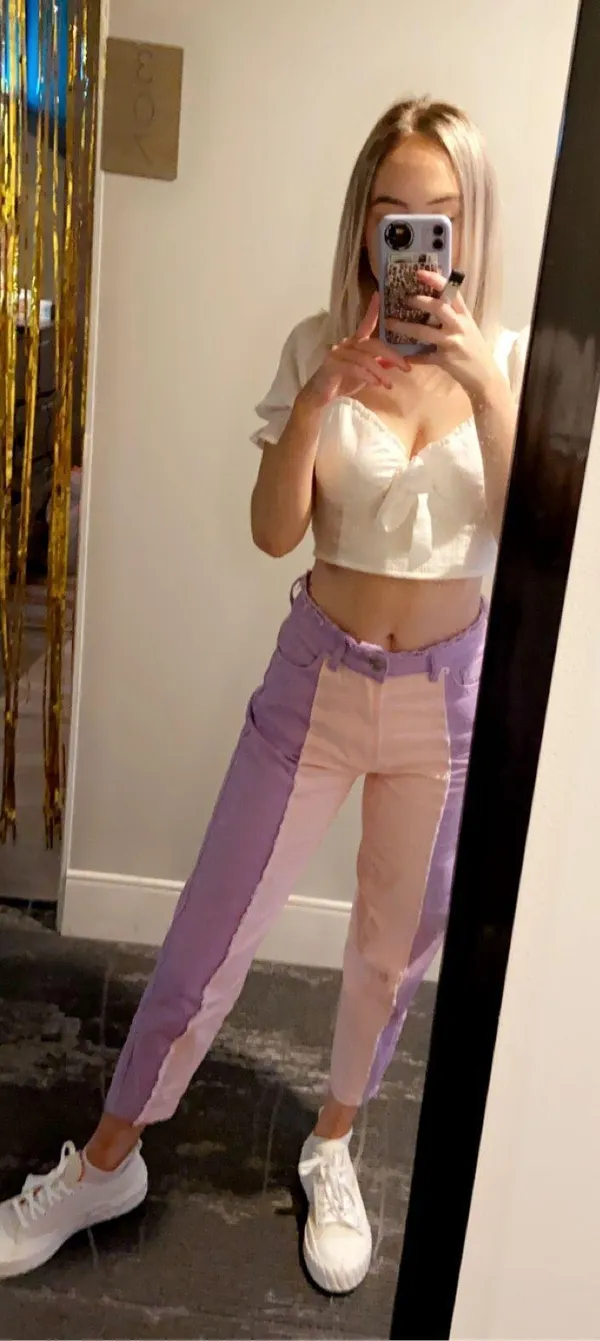 Adika Two Colored Mom Jeans - Image 2