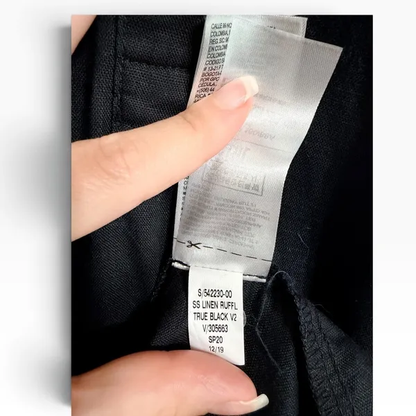 Gap Minimalist Coastal Linen Blend Dress Black size 4 - Image 7