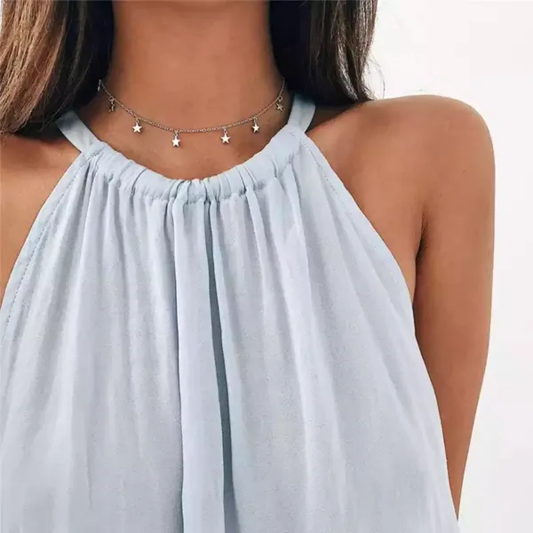 Silver Star Choker Necklace - Image 2