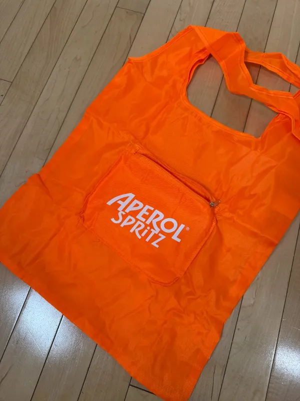 Aperol Spritz Packable Tote Bag NWOT Orange - Image 2