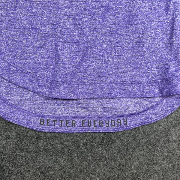 Lululemon Better Everyday Long Sleeve Shirt Purple Space Dye Heathered Top Small - Image 3