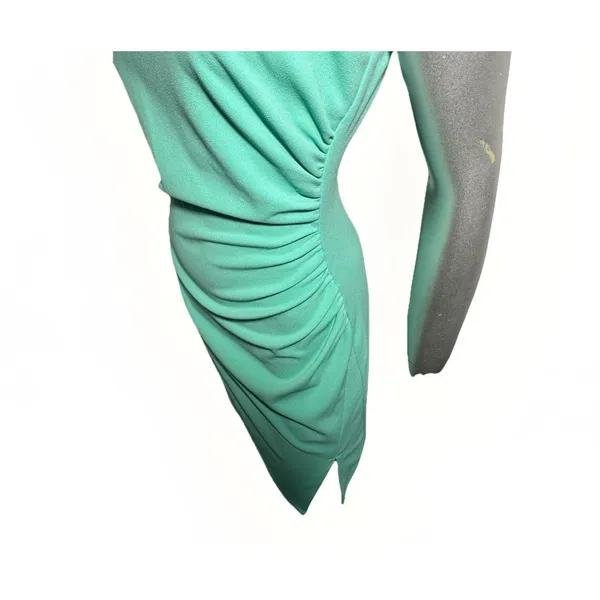 ELLIATT Small Mint Green Ruched Sleeveless Sheath Dress - Image 7