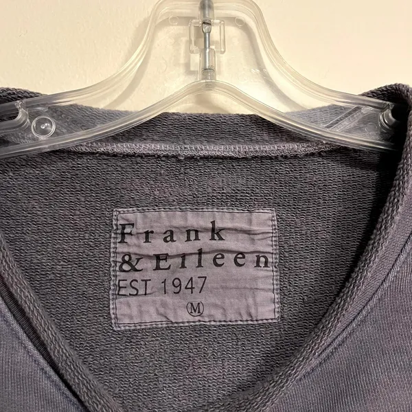 Frank & Eileen Sweatshirt Anna Long Sleeve Capelet Gray Womens Medium - Image 3