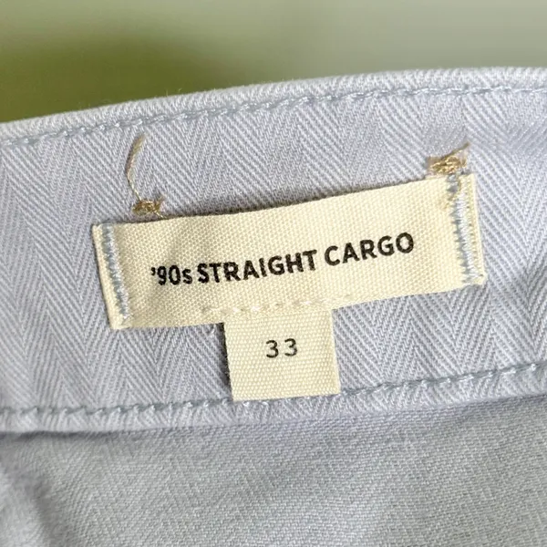 Madewell The Garment Dyed ‘90s Straight Cargo Pant Solstice Grey Blue Size 33 - Image 12