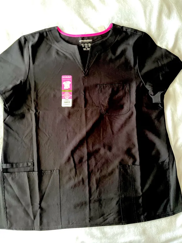 Scrubstar Scrub Top-Black-XL-NWT - Image 3