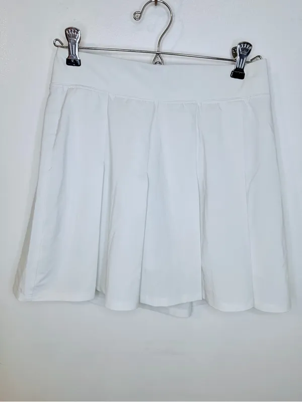 Abercrombie & Fitch White Tennis Skirt with Built-In Shorts Athletic Pleated S - Image 2
