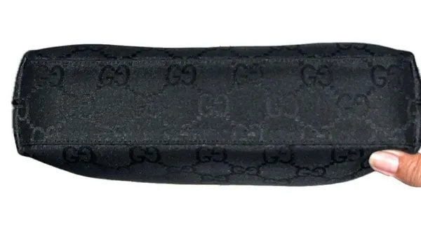 Authentic Gucci Black GG Monogram Shoulder Bag - Image 6