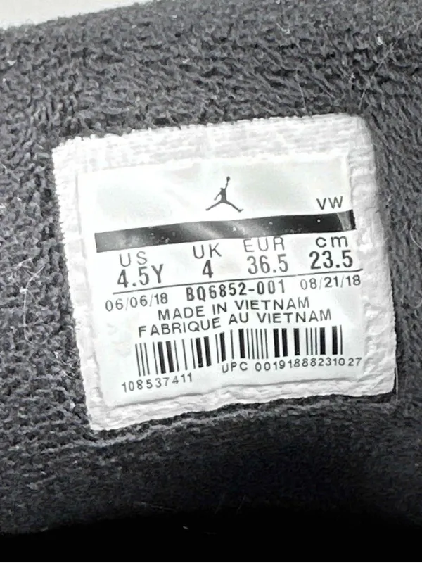 Air Jordan 12 Retro Winterized GS 'Triple Black' Size 4.5y Women’s Size 6 - Image 6