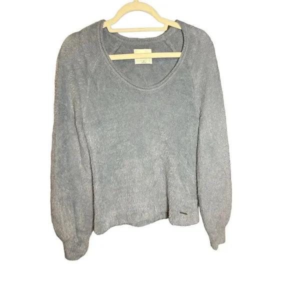 Abercrombie &‎ Fitch Soft Collection Periwinkle blue fuzzy super soft sweater sz - Image 2