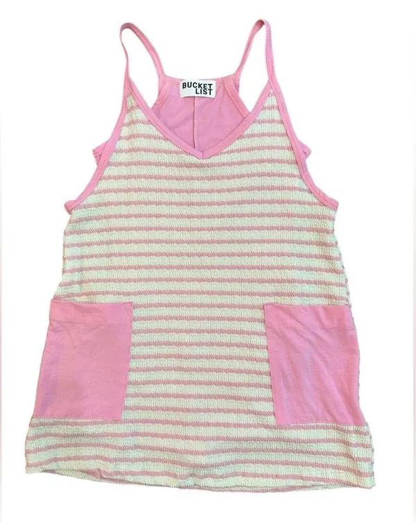 BUCKET LIST Hot Shot Skort TankDress Size Small Pink White Comfort Stretch - Image 4