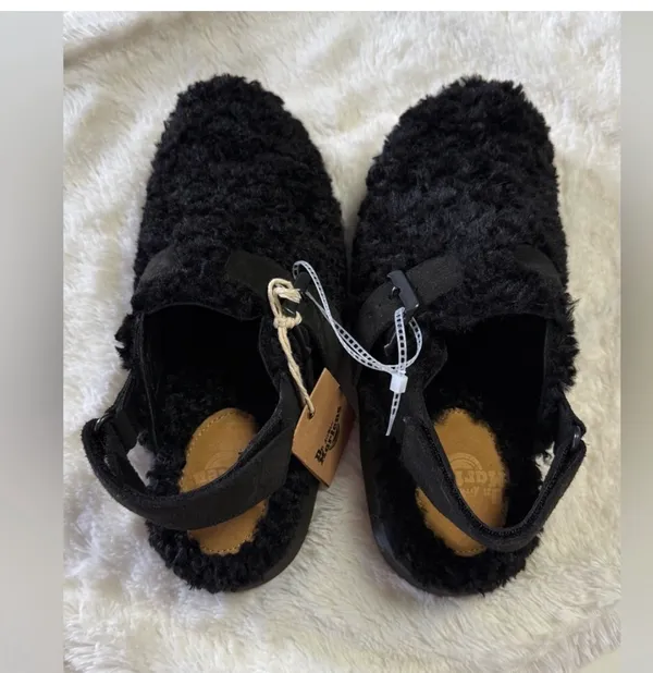 ✨ NWT Dr. Martens Jorge II WarmWair Fleece Slingback Mules - Black 🖤 (US W 8 / M 7 / EU 39) - Image 6